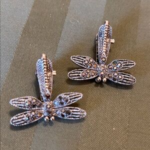Silver Dragonfly Hairclips/pins